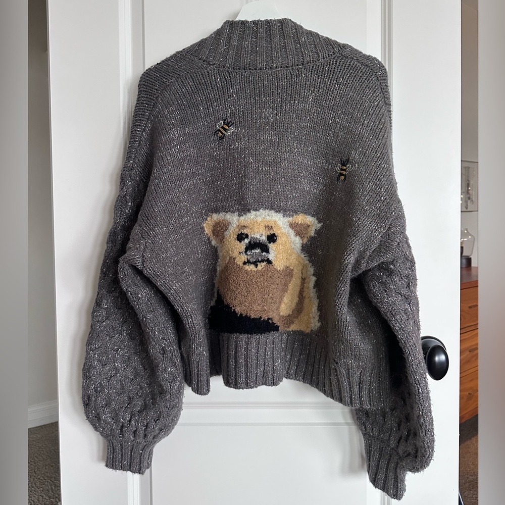 Pilcro Charcoal Knit Sweater
